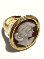 Anello Cameo Italiano Donna Classica in Argento A21-G - A21-G